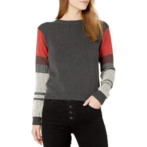 Cable Stitch Sweater Unisex Black White Grey Red Size Small - Picture 11 of 11
